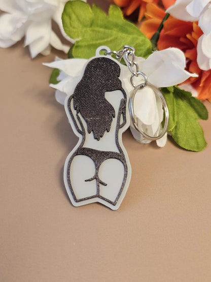 Curvy Silhouette Keychain: 3D Printed Body Positive Accessory CR3 Design Co