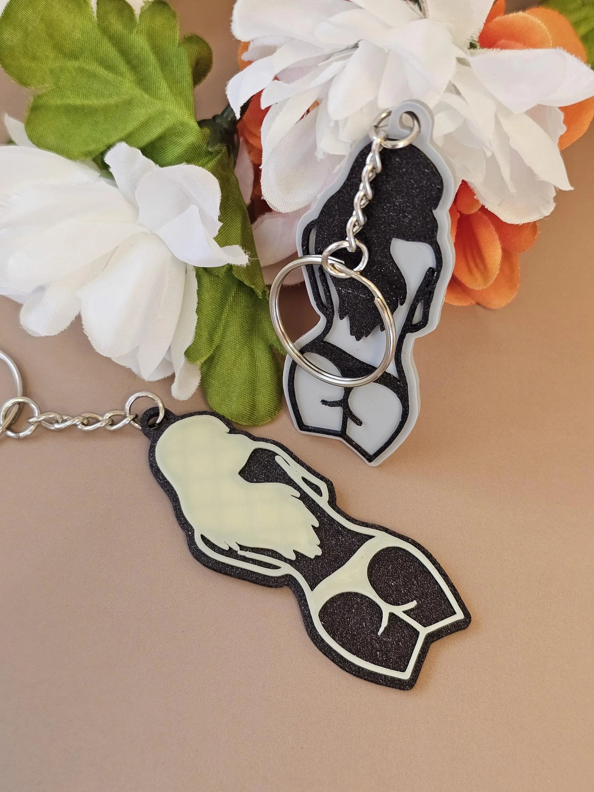 Curvy Silhouette Keychain: 3D Printed Body Positive Accessory CR3 Design Co
