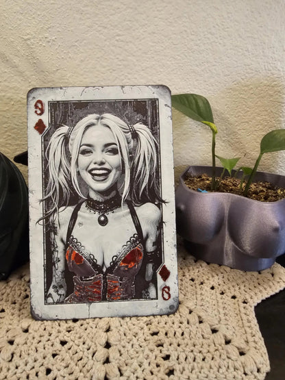 Harley Quinn Playing Card Wall Art: 3D Printed Comic Decor CR3 Design Co