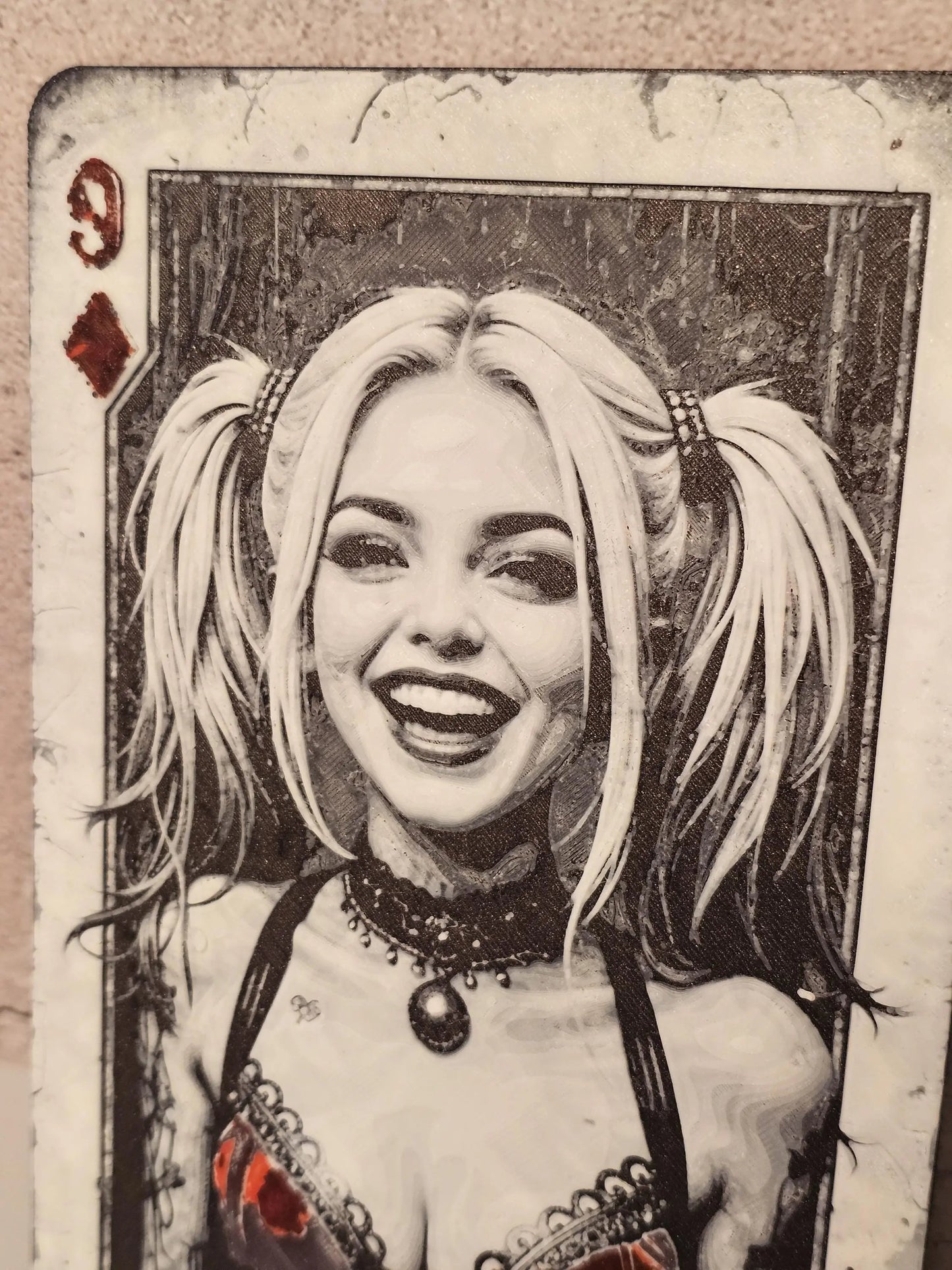 Harley Quinn Playing Card Wall Art: 3D Printed Comic Decor CR3 Design Co