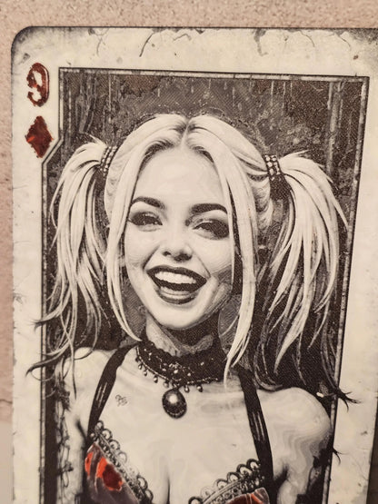 Harley Quinn Playing Card Wall Art: 3D Printed Comic Decor CR3 Design Co