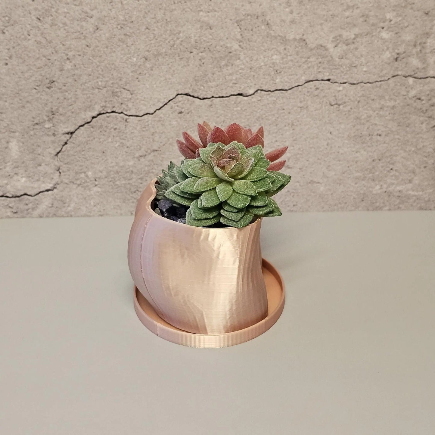 3D Printed Silk Rose Gold Butt Planter: Modern Body Art Vase CR3 Design Co