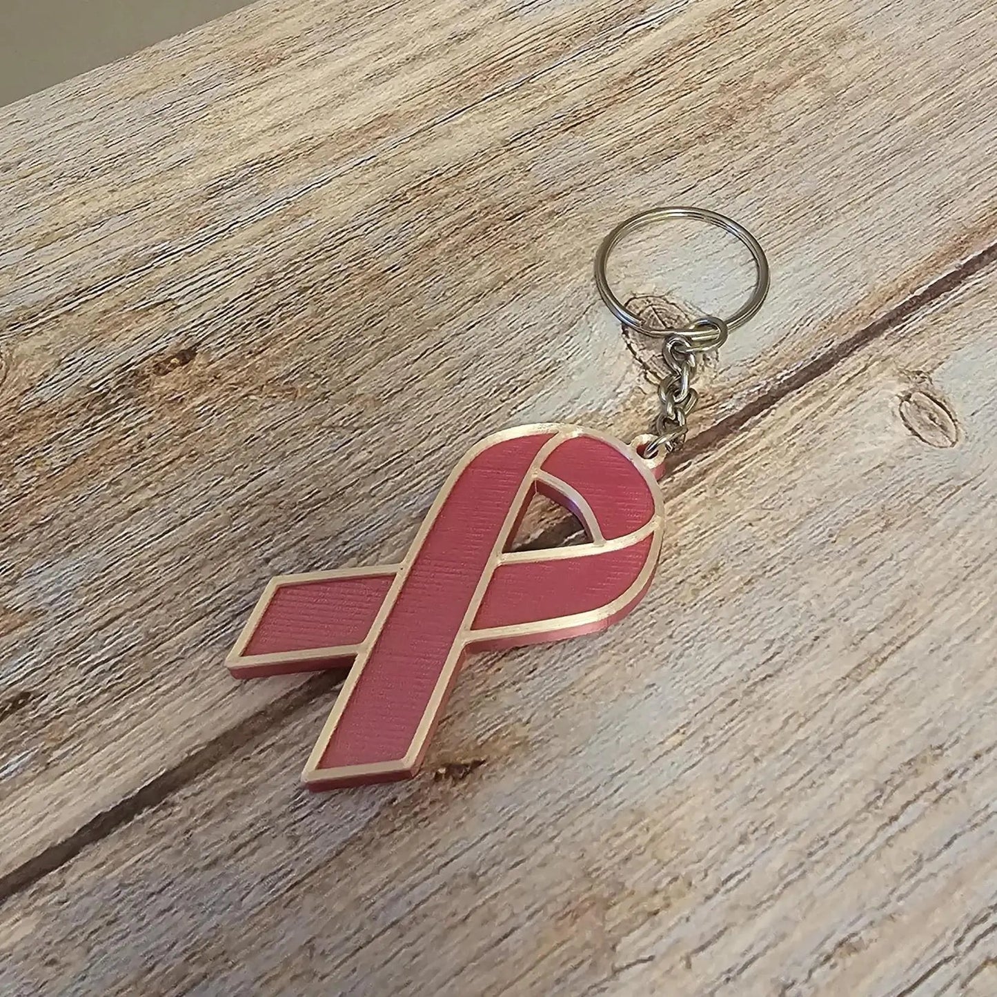 3D Printed Pink Ribbon Survivor Keychain - Breast Cancer Awareness Gift (20% Donated) CR3 Design Co