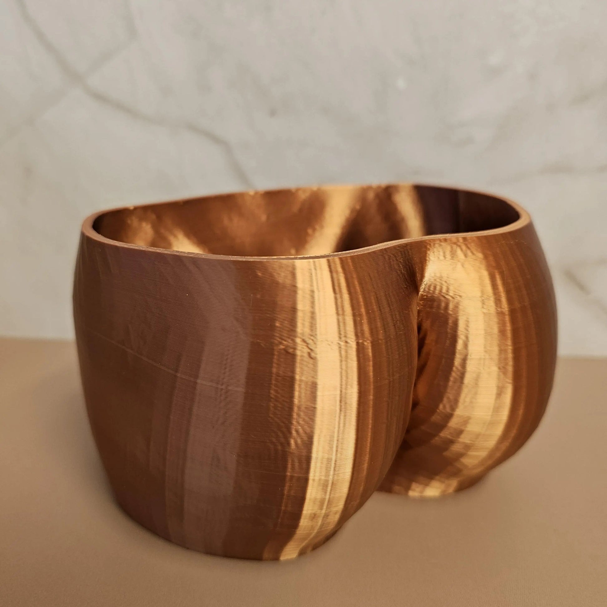3D Printed Copper Butt Planter: Modern Body Art Vase CR3 Design Co