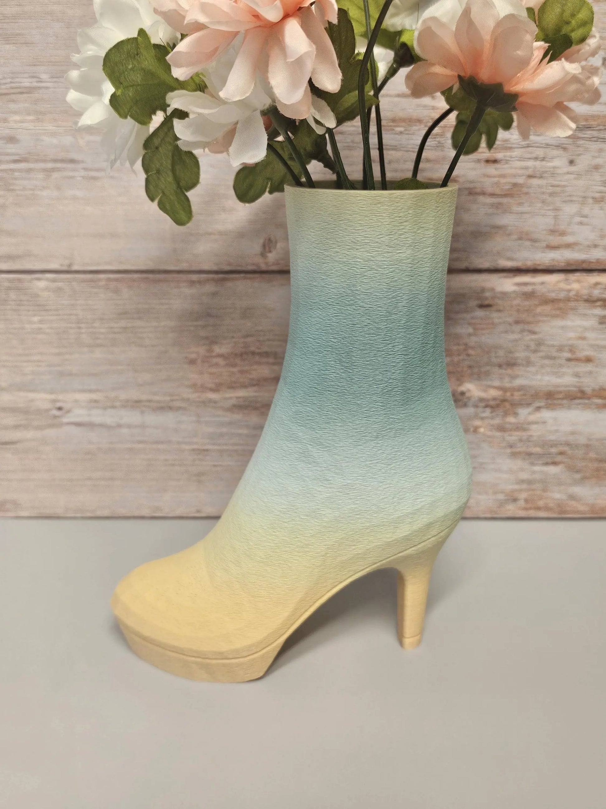 Pastel High Heel Boot Vase - 3D Printed Fashion-Inspired Statement Planter for Modern Home Decor CR3 Design Co