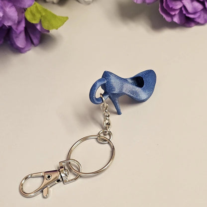 Aqua Oasis 3D Printed Stiletto Keychain - High Heel Bag Charm for Fashion Lovers CR3 Design Co