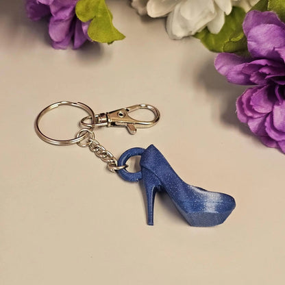 Aqua Oasis 3D Printed Stiletto Keychain - High Heel Bag Charm for Fashion Lovers CR3 Design Co