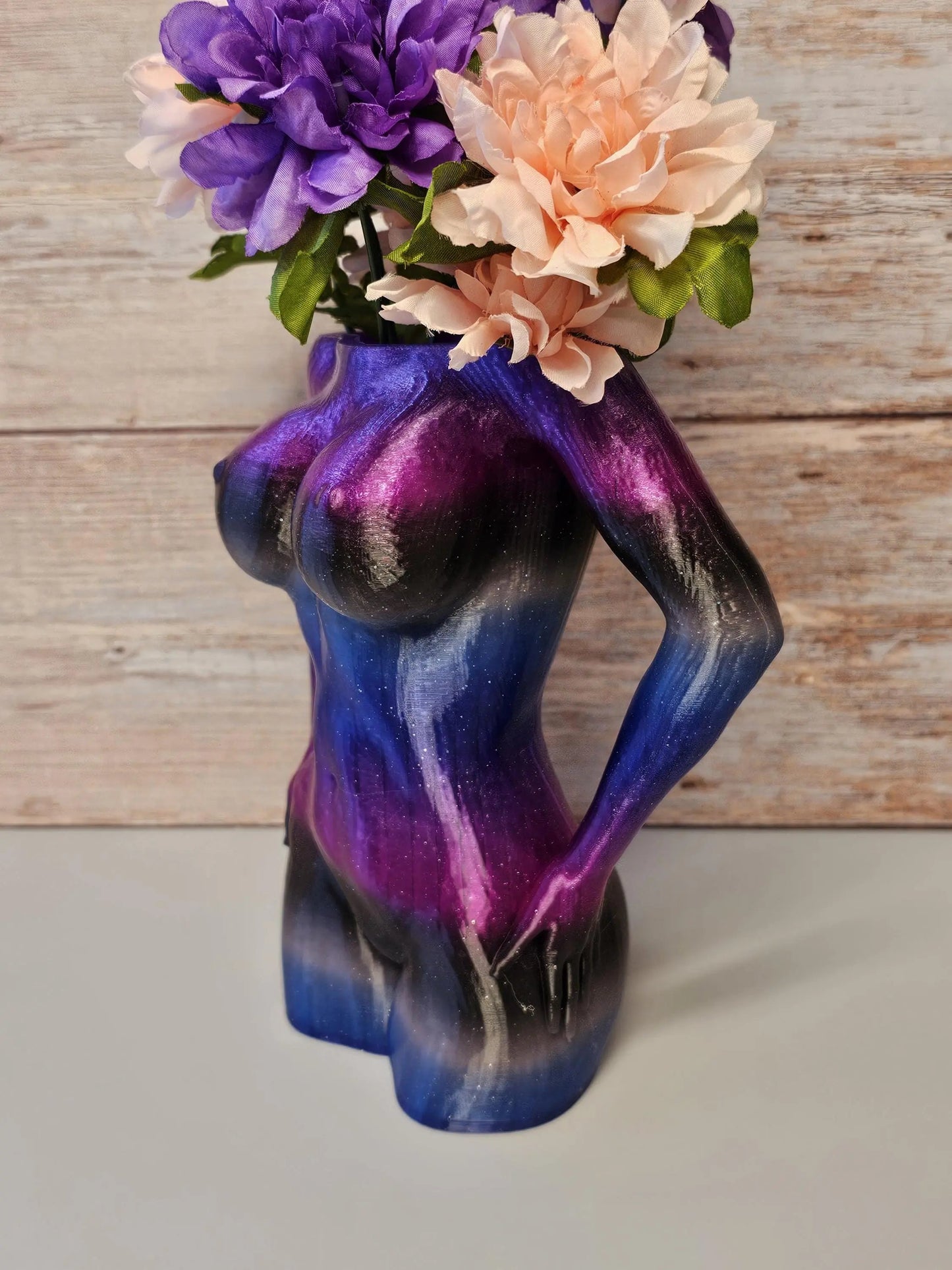 Mystic Eclipse Female Torso Vase: 3D Printed Modern Sculpture for Elegant Home Decor CR3 Design Co
