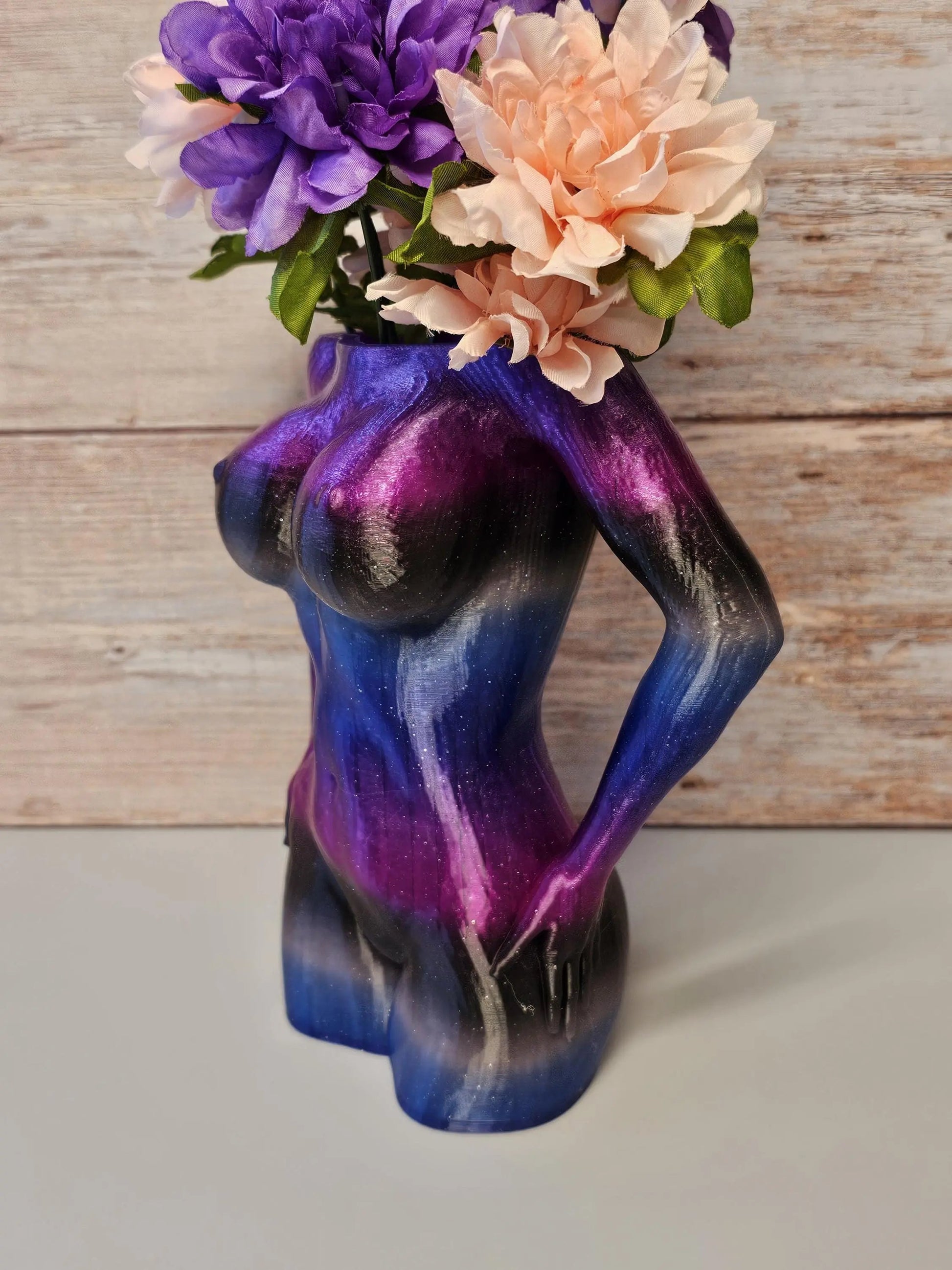 Mystic Eclipse Female Torso Vase: 3D Printed Modern Sculpture for Elegant Home Decor CR3 Design Co