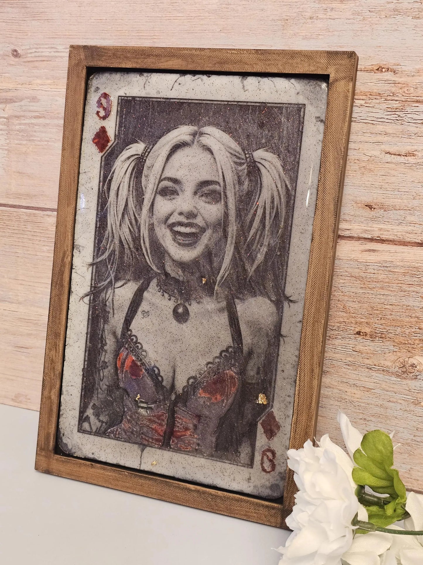 Harley Quinn 3D Wall Art: Resin-Sealed Comic Book Decor CR3 Design Co