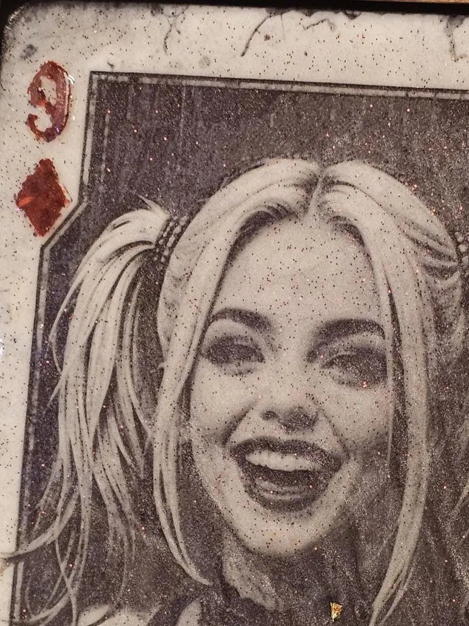 Harley Quinn 3D Wall Art: Resin-Sealed Comic Book Decor CR3 Design Co