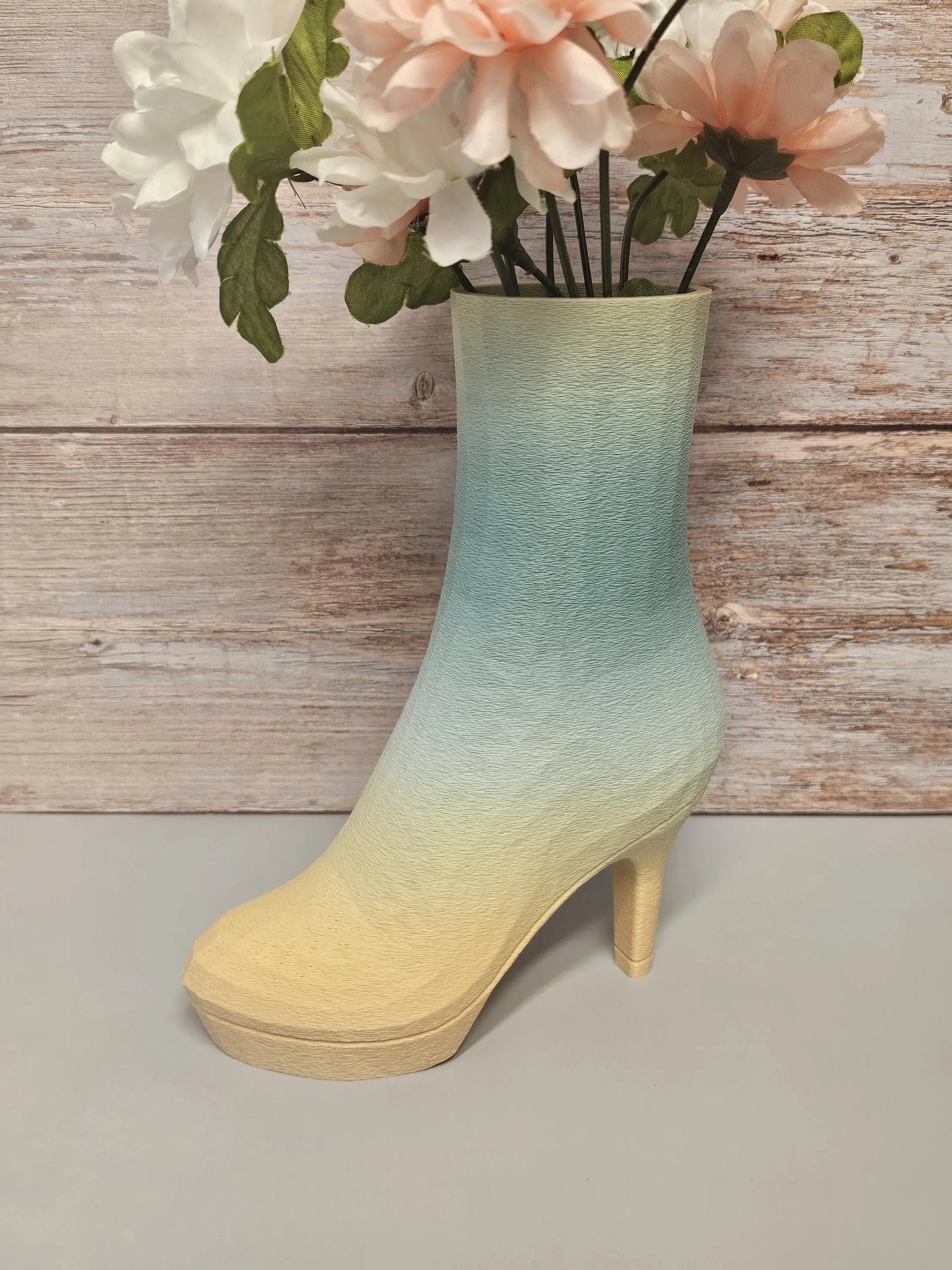 Pastel High Heel Boot Vase - 3D Printed Fashion-Inspired Statement Planter for Modern Home Decor CR3 Design Co
