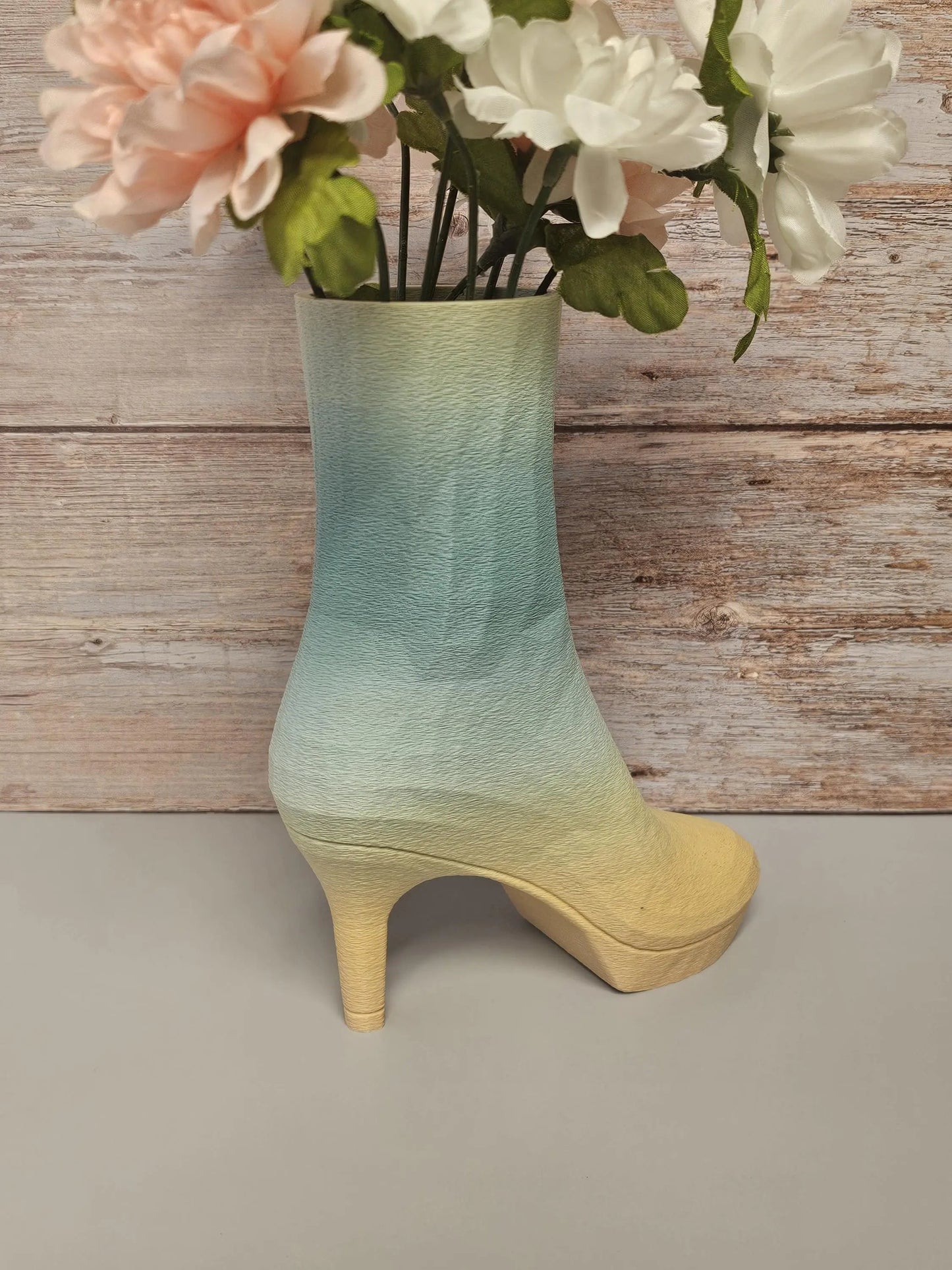 Pastel High Heel Boot Vase - 3D Printed Fashion-Inspired Statement Planter for Modern Home Decor CR3 Design Co