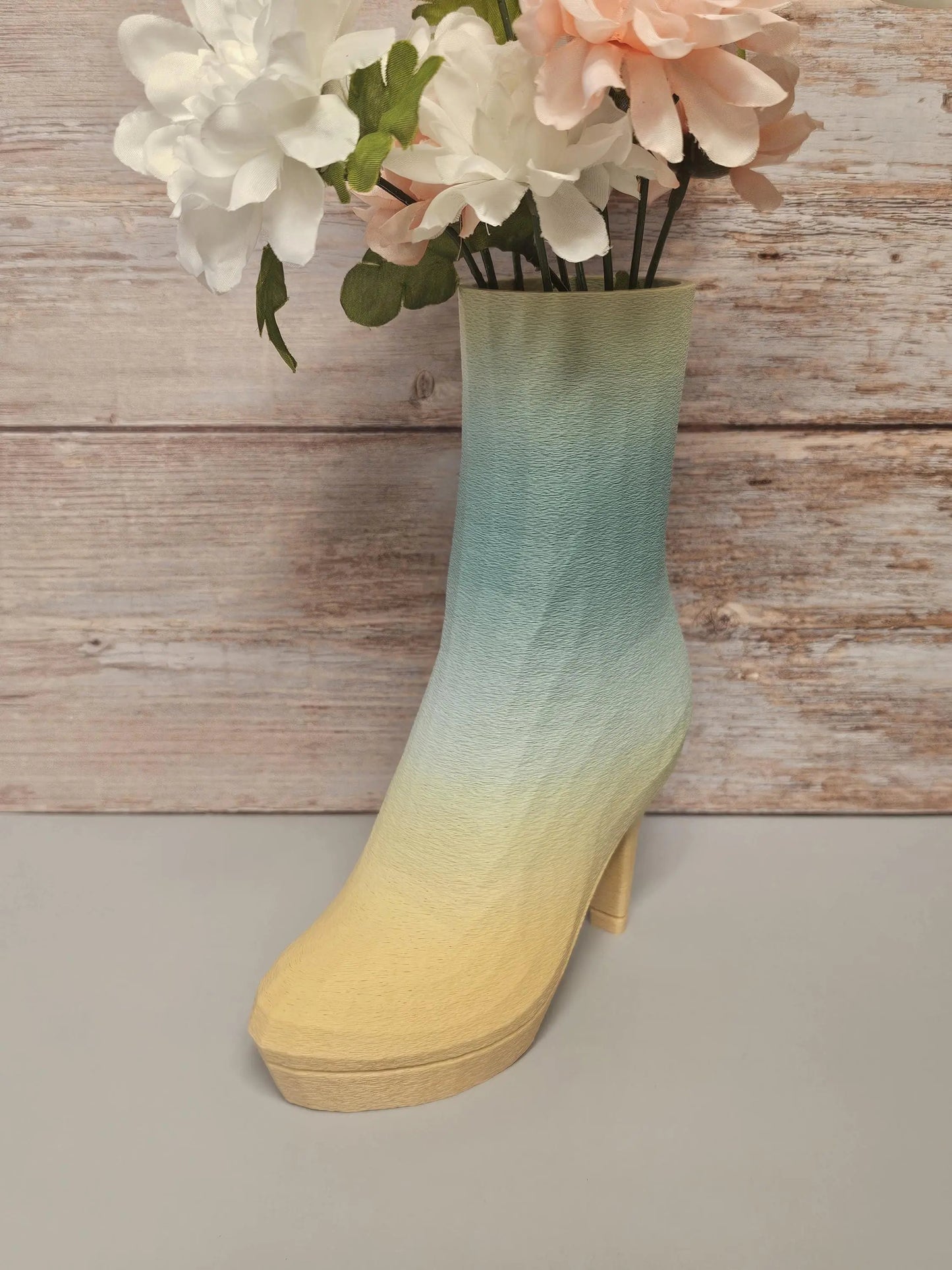 Pastel High Heel Boot Vase - 3D Printed Fashion-Inspired Statement Planter for Modern Home Decor CR3 Design Co