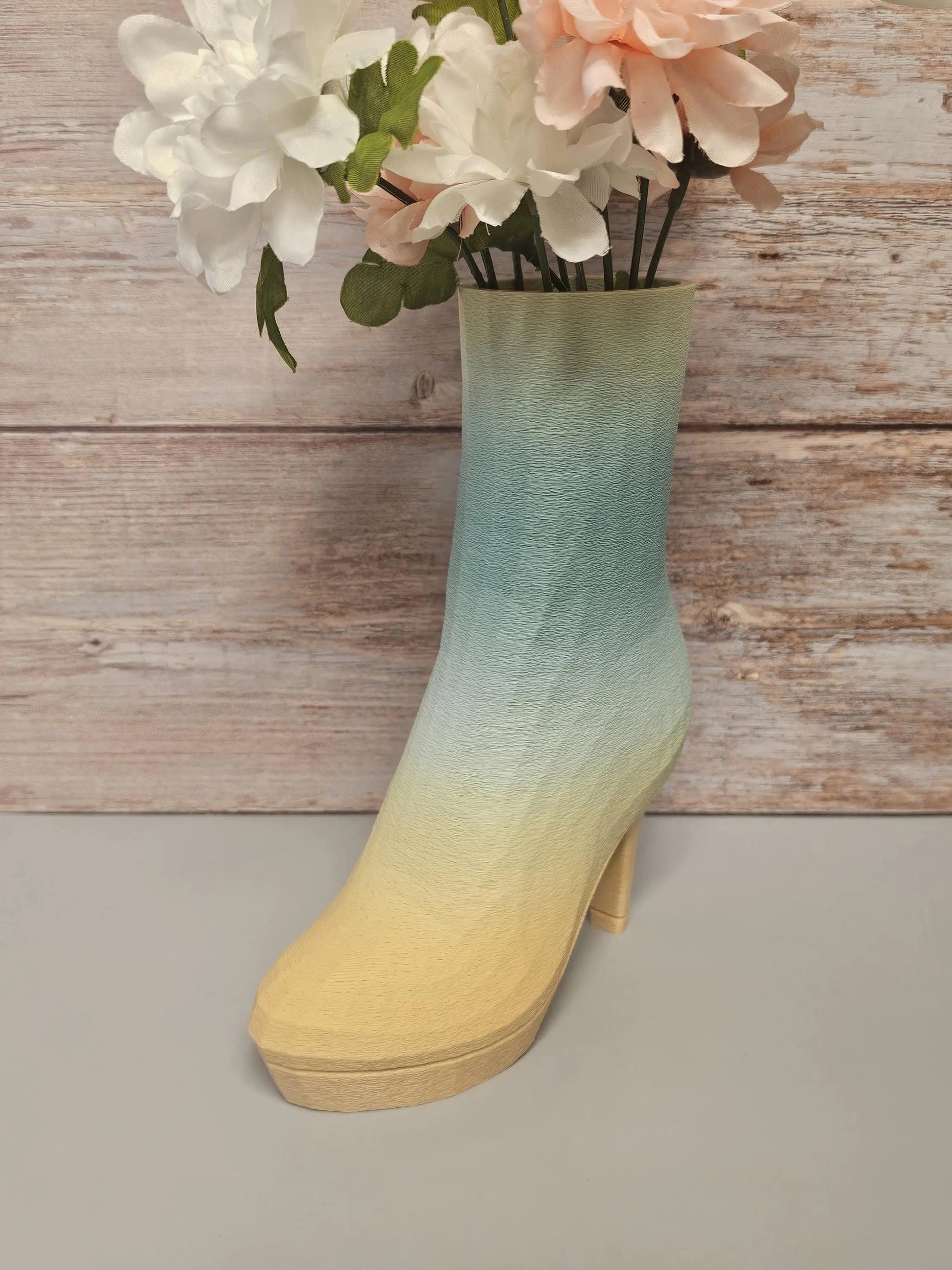 Pastel High Heel Boot Vase - 3D Printed Fashion-Inspired Statement Planter for Modern Home Decor CR3 Design Co