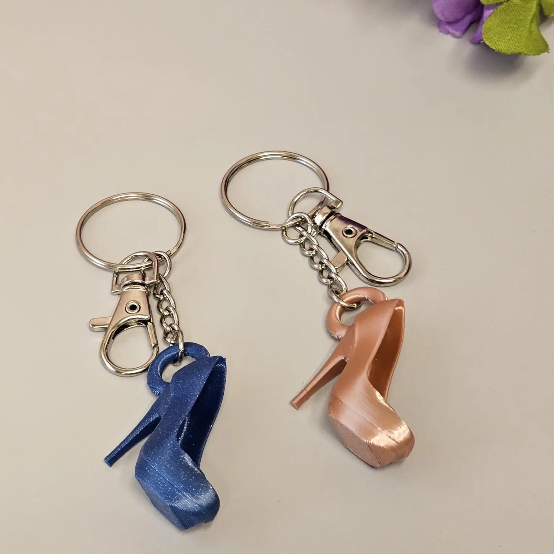 Aqua Oasis 3D Printed Stiletto Keychain - High Heel Bag Charm for Fashion Lovers CR3 Design Co