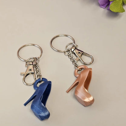 Aqua Oasis 3D Printed Stiletto Keychain - High Heel Bag Charm for Fashion Lovers CR3 Design Co