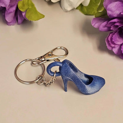Aqua Oasis 3D Printed Stiletto Keychain - High Heel Bag Charm for Fashion Lovers CR3 Design Co