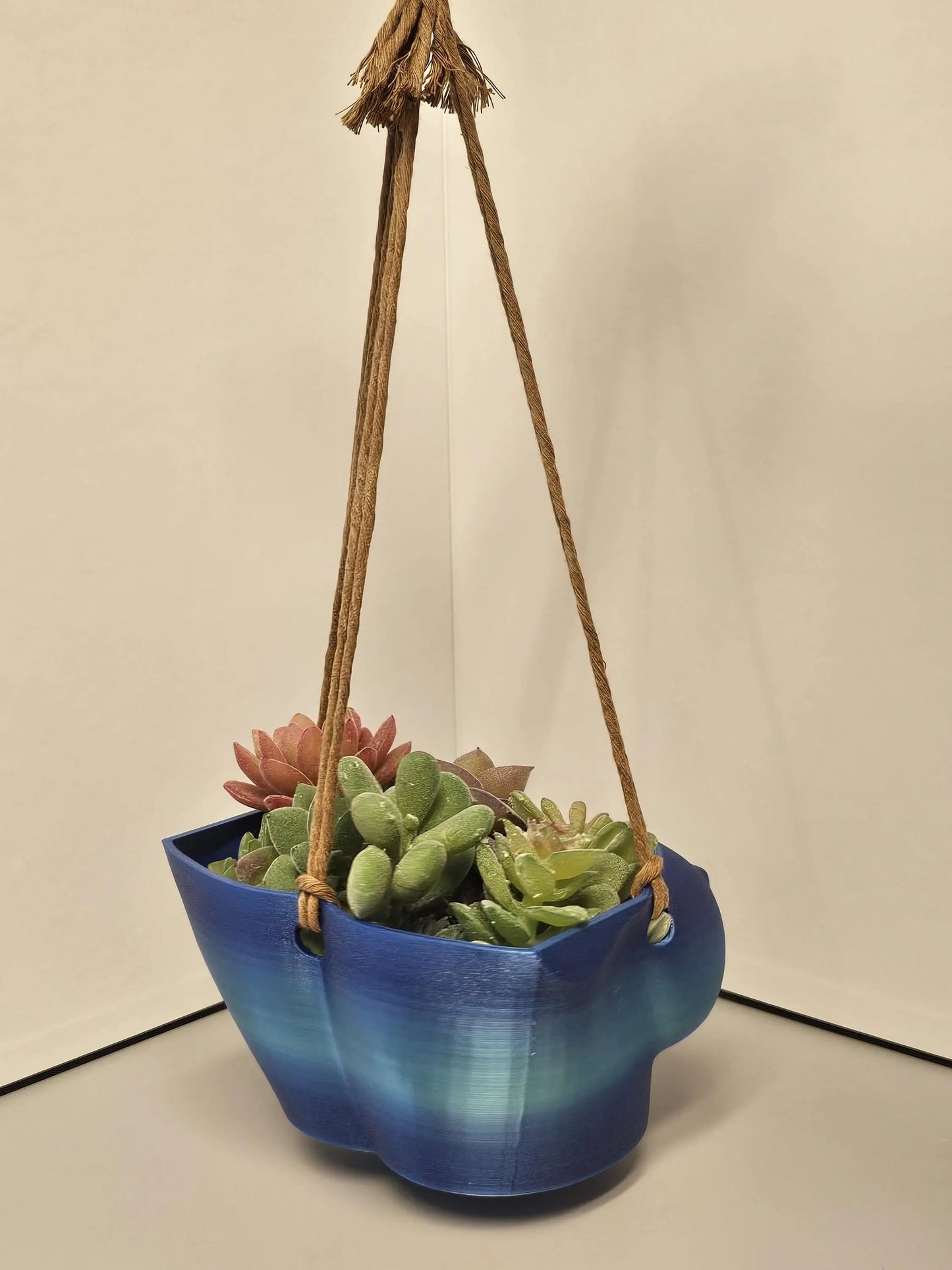 Aqua Oasis Hanging Bust Planter: 3D Printed Torso Vase, Modern Decor CR3 Design Co