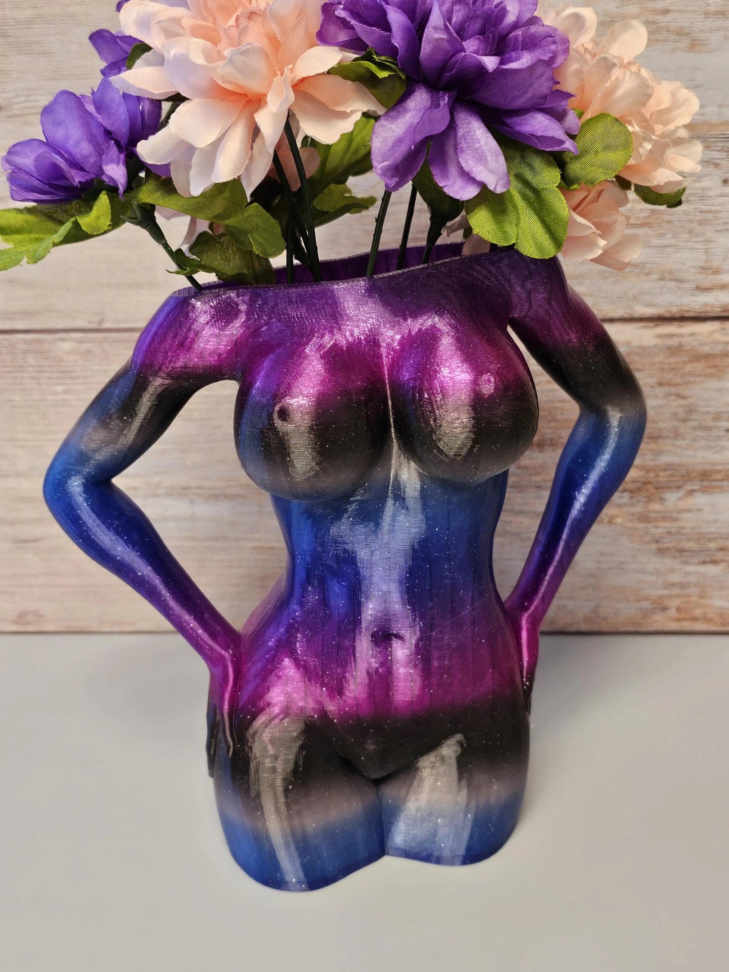 Mystic Eclipse Female Torso Vase: 3D Printed Modern Sculpture for Elegant Home Decor CR3 Design Co