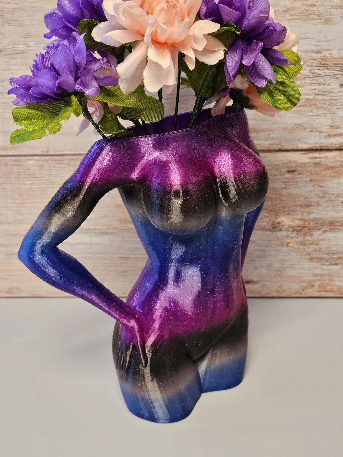 Mystic Eclipse Female Torso Vase: 3D Printed Modern Sculpture for Elegant Home Decor CR3 Design Co