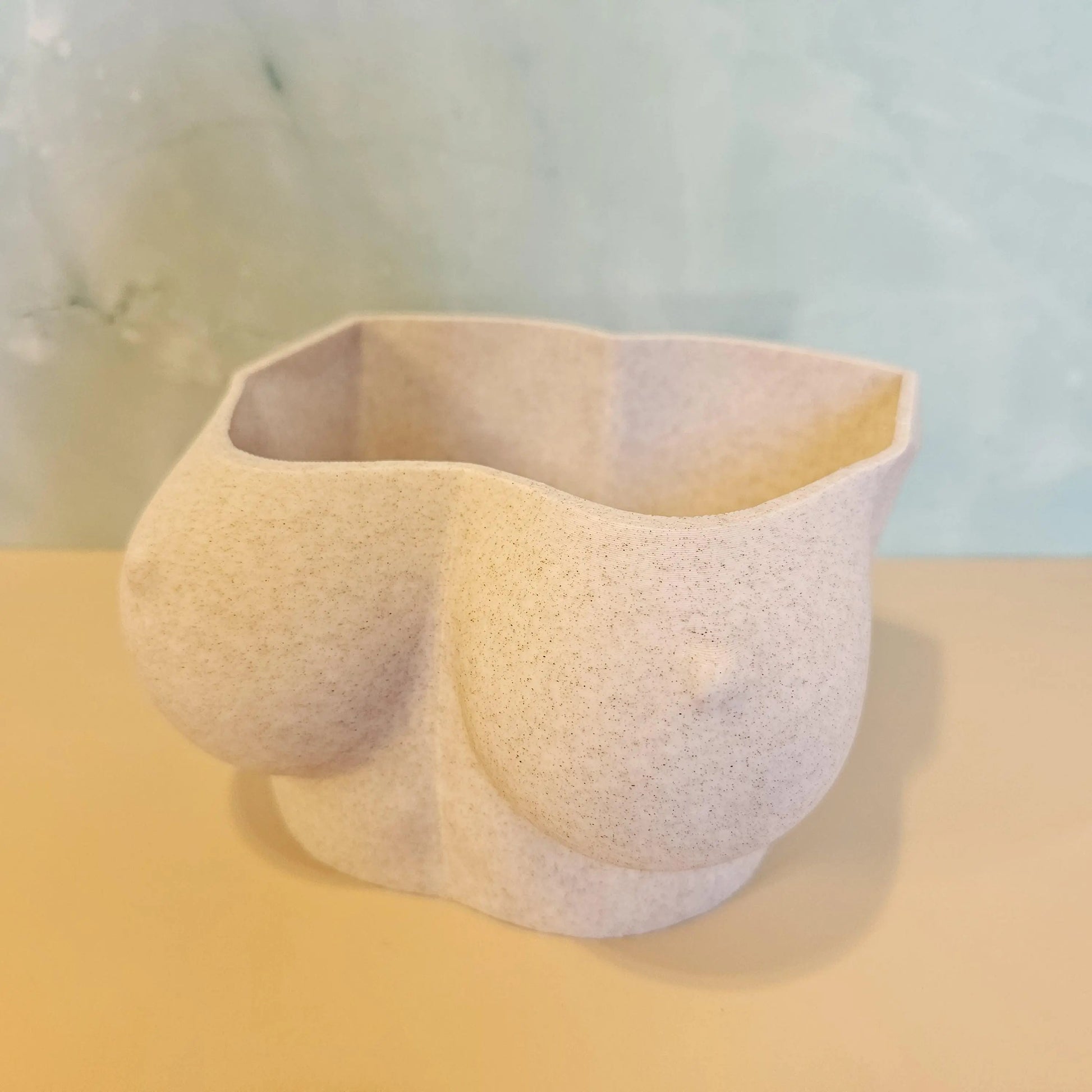 3D Printed Bust Planter: Desert Sand Sculptural Vase CR3 Design Co