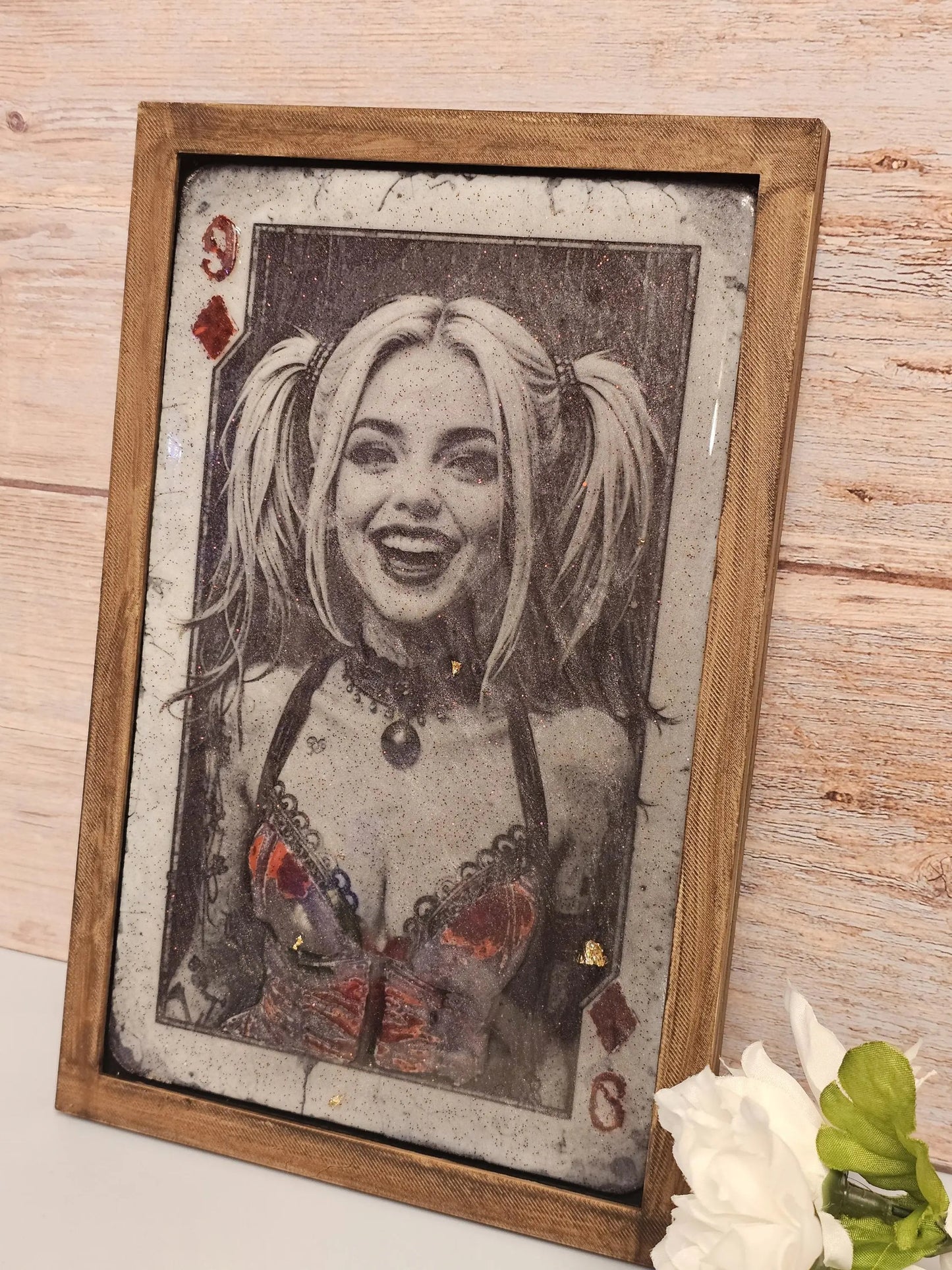 Harley Quinn 3D Wall Art: Resin-Sealed Comic Book Decor CR3 Design Co