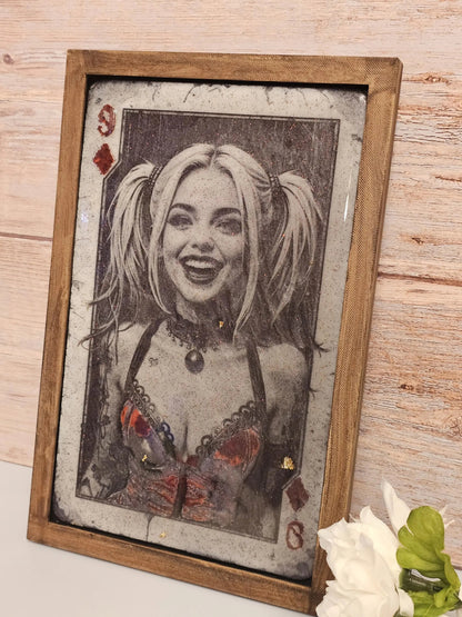 Harley Quinn 3D Wall Art: Resin-Sealed Comic Book Decor CR3 Design Co