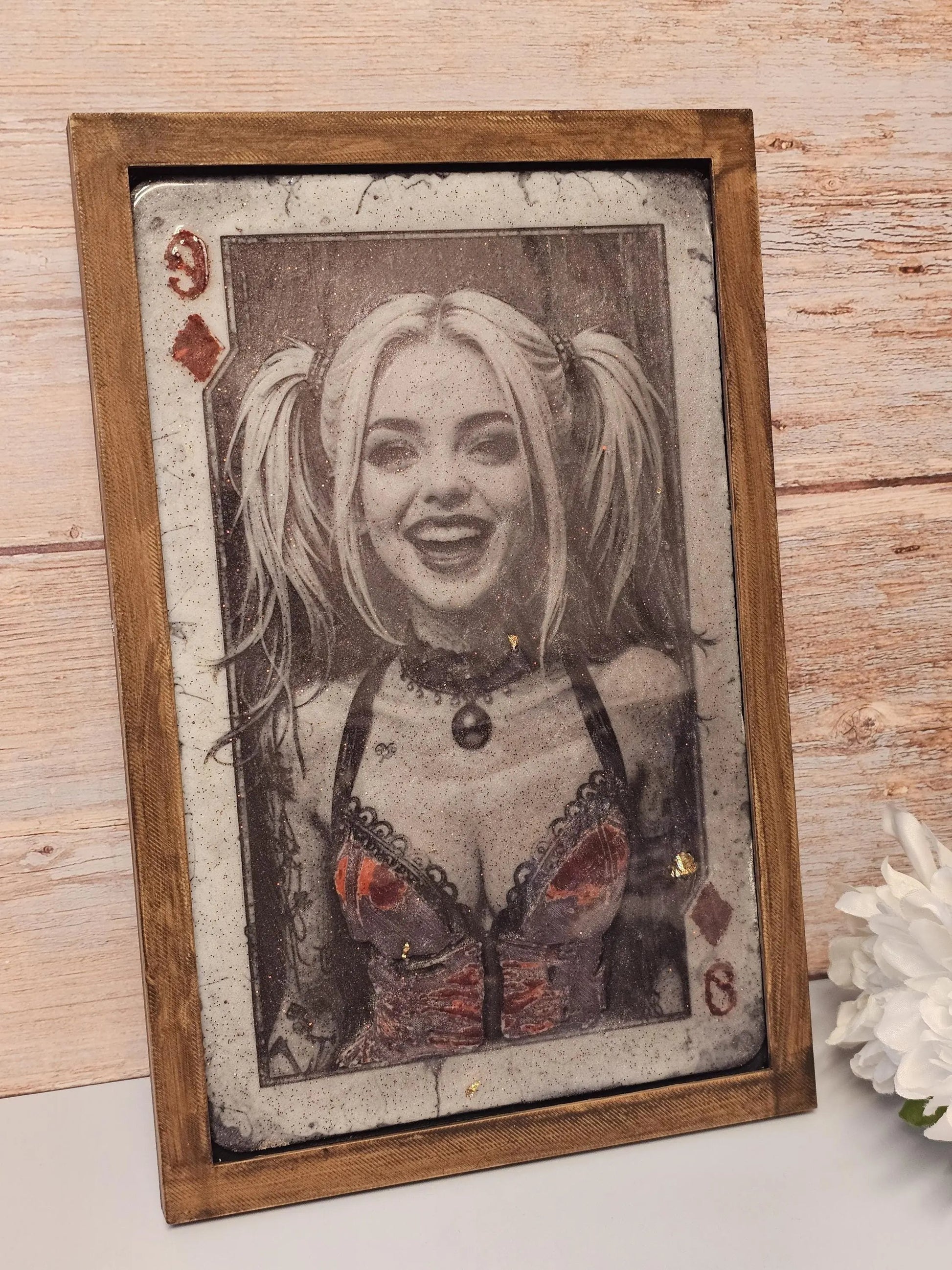 Harley Quinn 3D Wall Art: Resin-Sealed Comic Book Decor CR3 Design Co