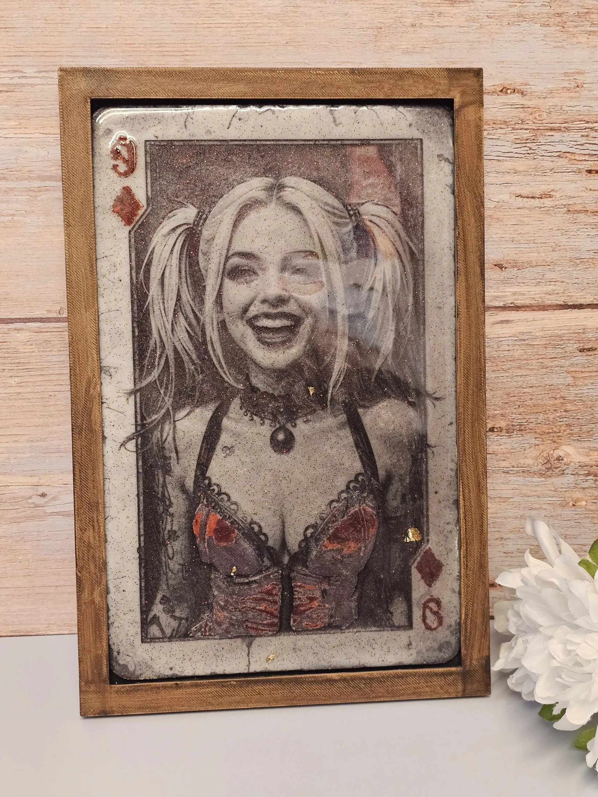 Harley Quinn 3D Wall Art: Resin-Sealed Comic Book Decor CR3 Design Co