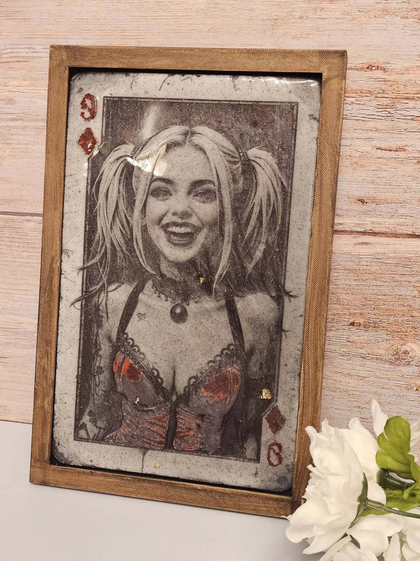 Harley Quinn 3D Wall Art: Resin-Sealed Comic Book Decor CR3 Design Co