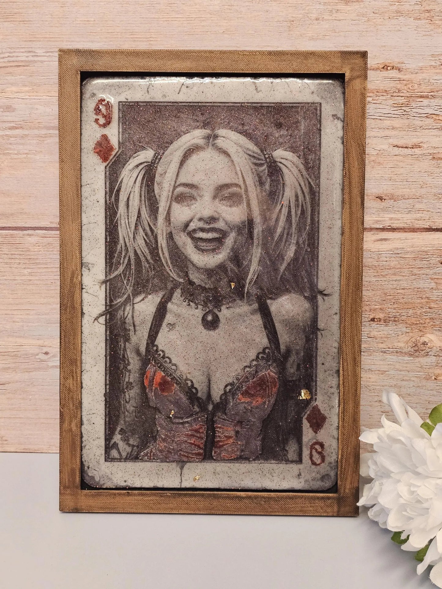 Harley Quinn 3D Wall Art: Resin-Sealed Comic Book Decor CR3 Design Co
