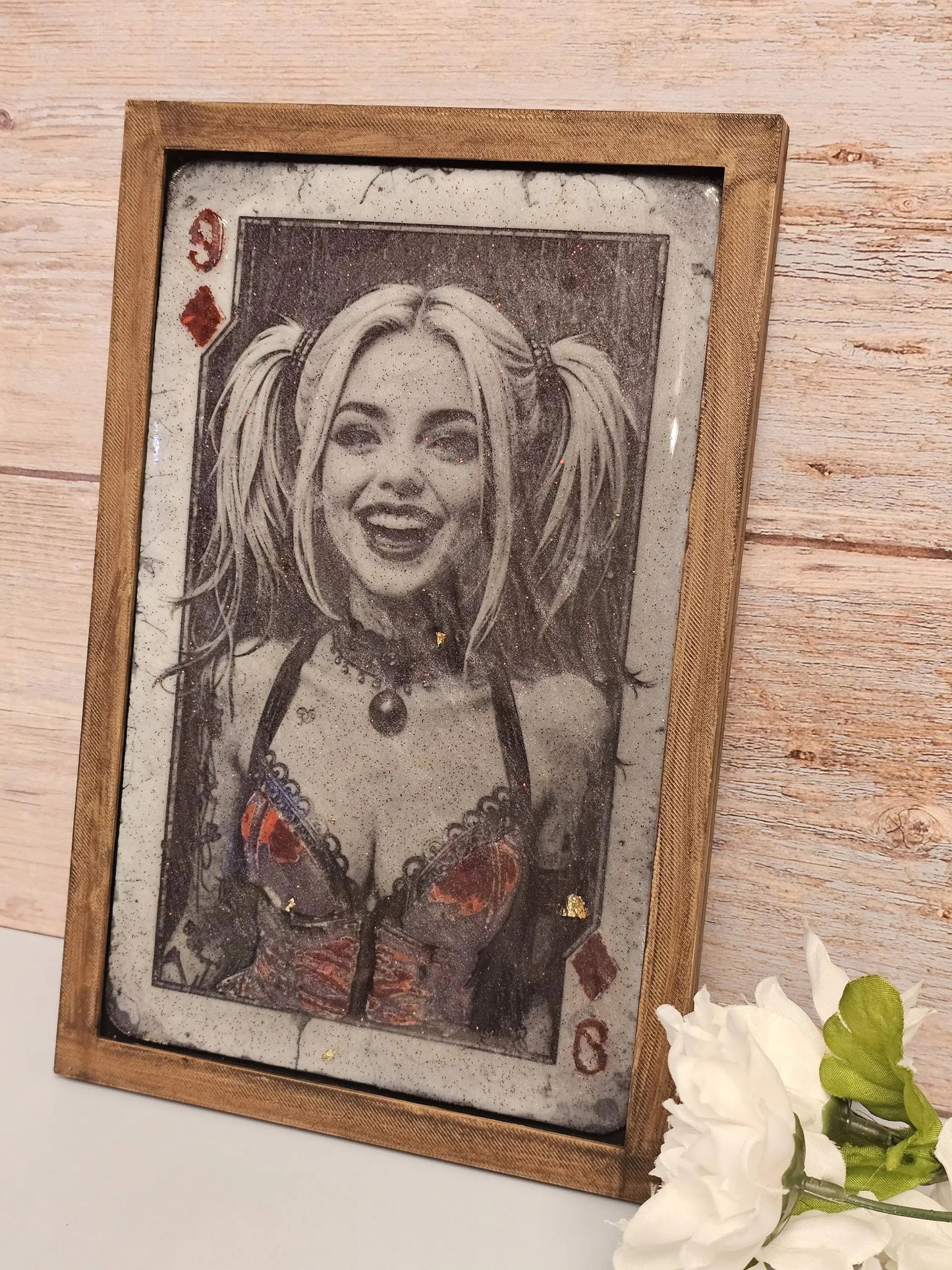 Harley Quinn 3D Wall Art: Resin-Sealed Comic Book Decor CR3 Design Co