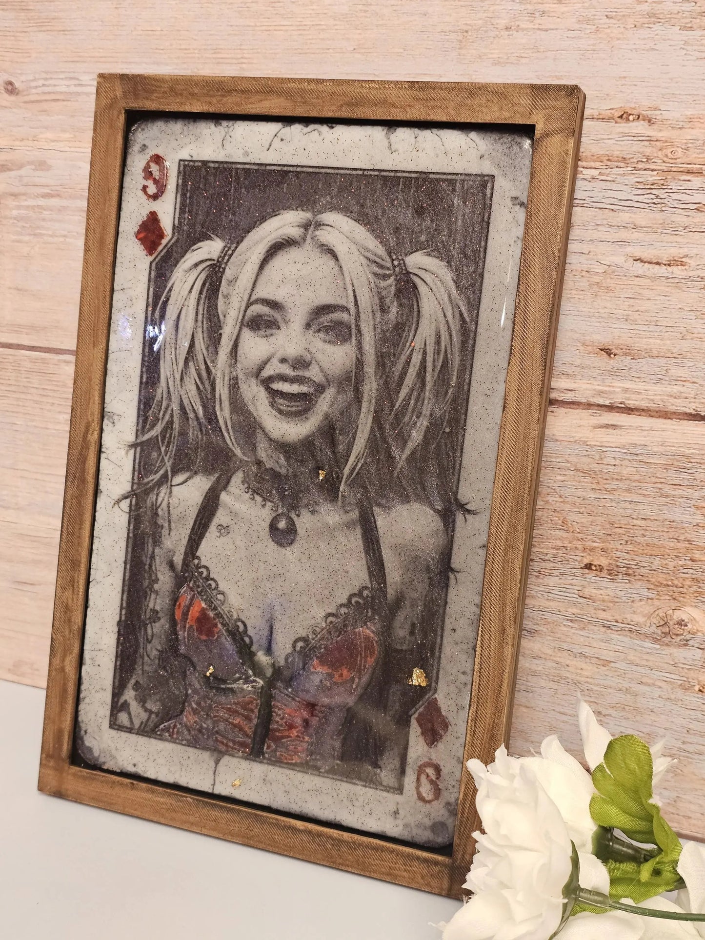 Harley Quinn 3D Wall Art: Resin-Sealed Comic Book Decor CR3 Design Co