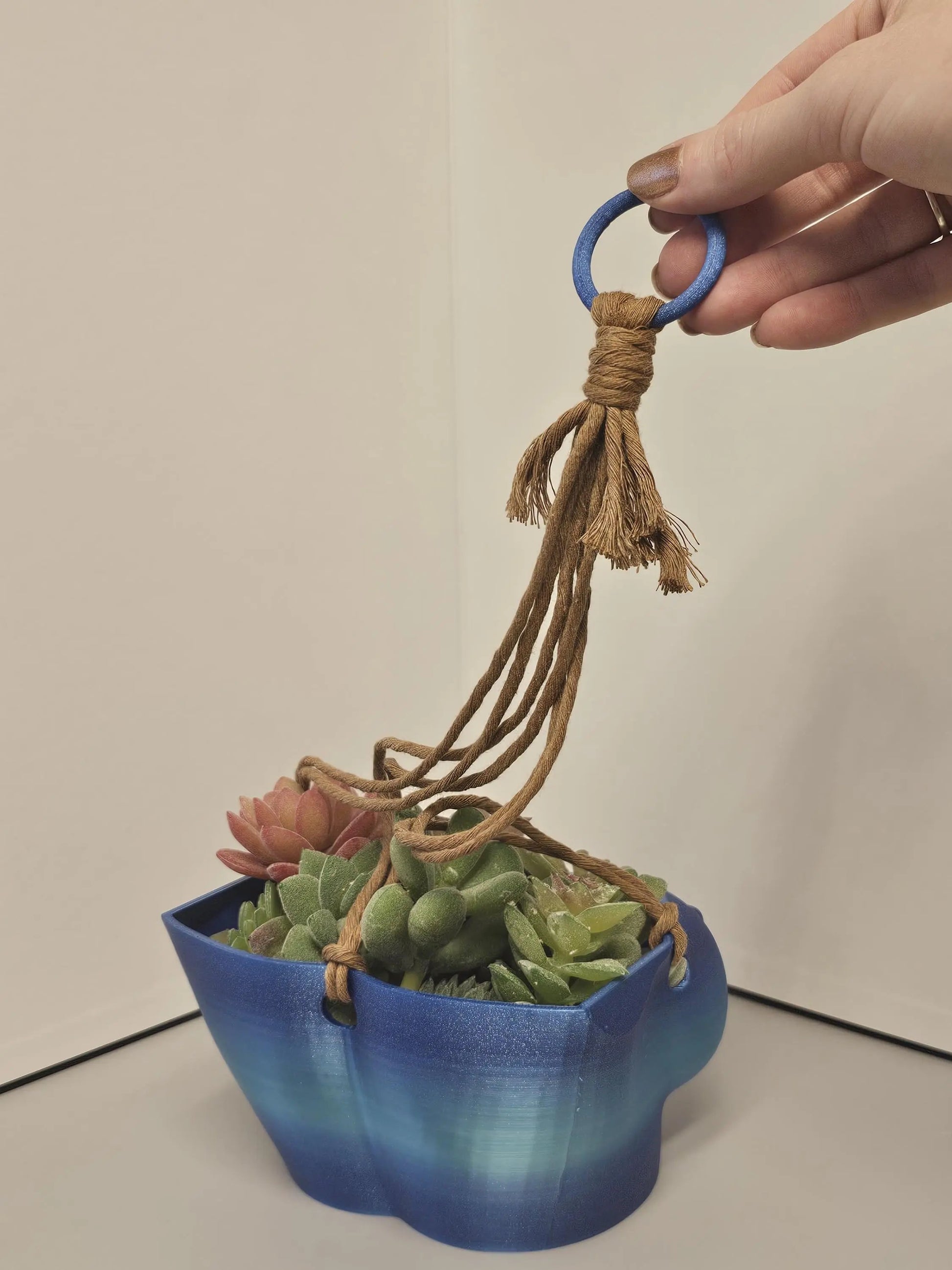 Aqua Oasis Hanging Bust Planter: 3D Printed Torso Vase, Modern Decor CR3 Design Co