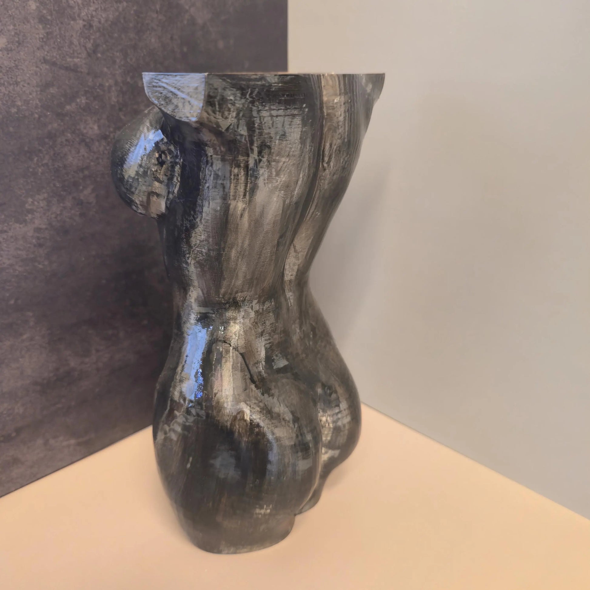 Hand-Painted Goddess Vase: 3D Printed Torso Sculpture - Boho Planter CR3 Design Co