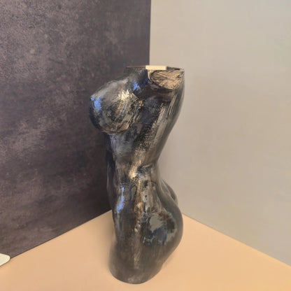 Hand-Painted Goddess Vase: 3D Printed Torso Sculpture - Boho Planter CR3 Design Co
