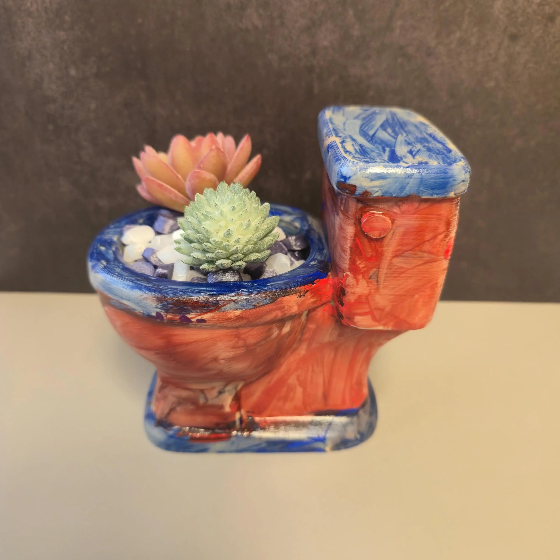 DIY Wood Toilet Planter Kit: 3D Printed Bathroom Succulent Pot CR3 Design Co