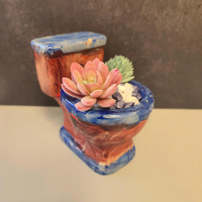 DIY Wood Toilet Planter Kit: 3D Printed Bathroom Succulent Pot CR3 Design Co