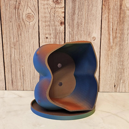3D Printed Neon Lava Torso Planter: Sculptural Body Art Vase CR3 Design Co