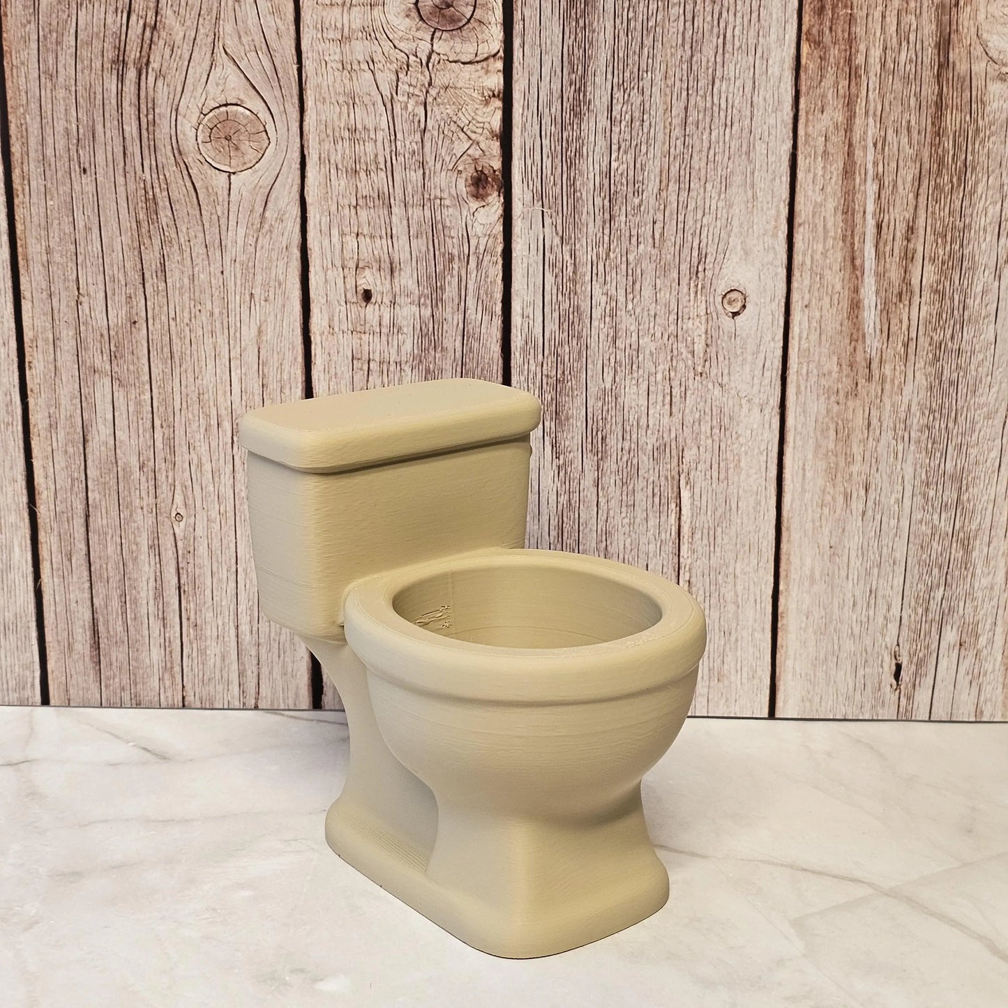 DIY Wood Toilet Planter Kit: 3D Printed Bathroom Succulent Pot CR3 Design Co