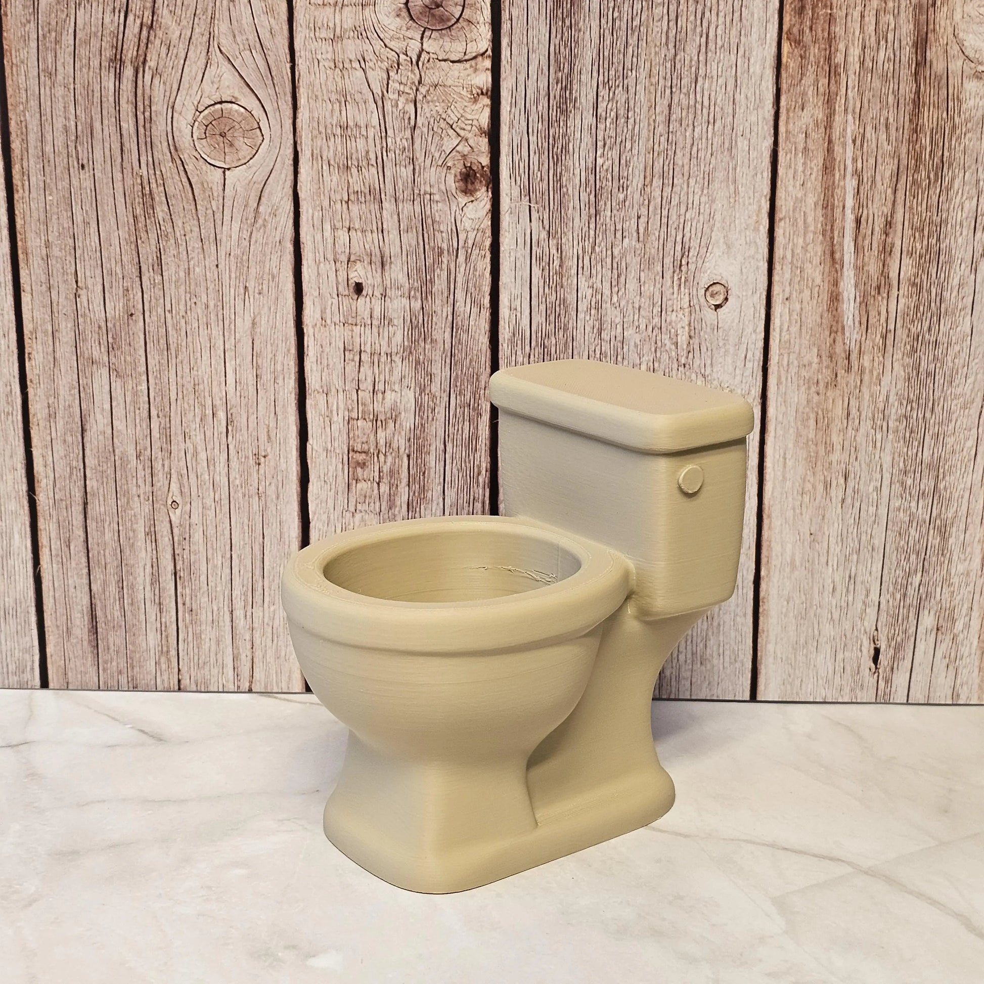 DIY Wood Toilet Planter Kit: 3D Printed Bathroom Succulent Pot CR3 Design Co