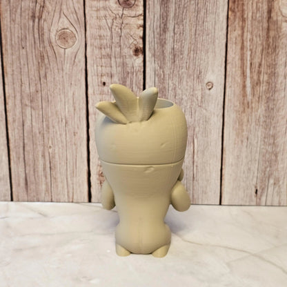 DIY Screaming Carrot Planter Kit: 3D Printed Sculpture, Paint-It-Yourself Pot, Unique Home Decor CR3 Design Co
