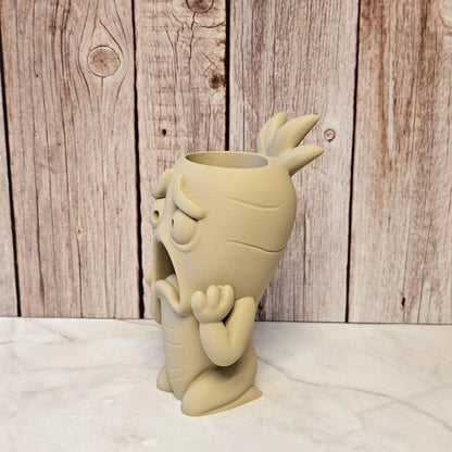 DIY Screaming Carrot Planter Kit: 3D Printed Sculpture, Paint-It-Yourself Pot, Unique Home Decor CR3 Design Co