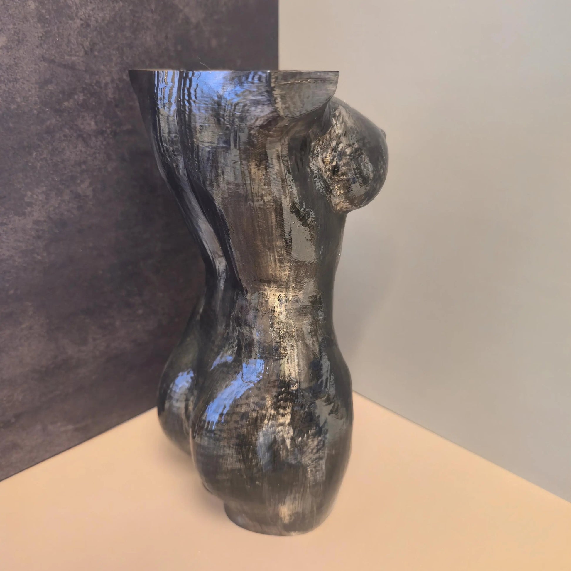 Hand-Painted Goddess Vase: 3D Printed Torso Sculpture - Boho Planter CR3 Design Co