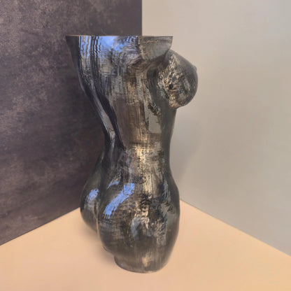Hand-Painted Goddess Vase: 3D Printed Torso Sculpture - Boho Planter CR3 Design Co