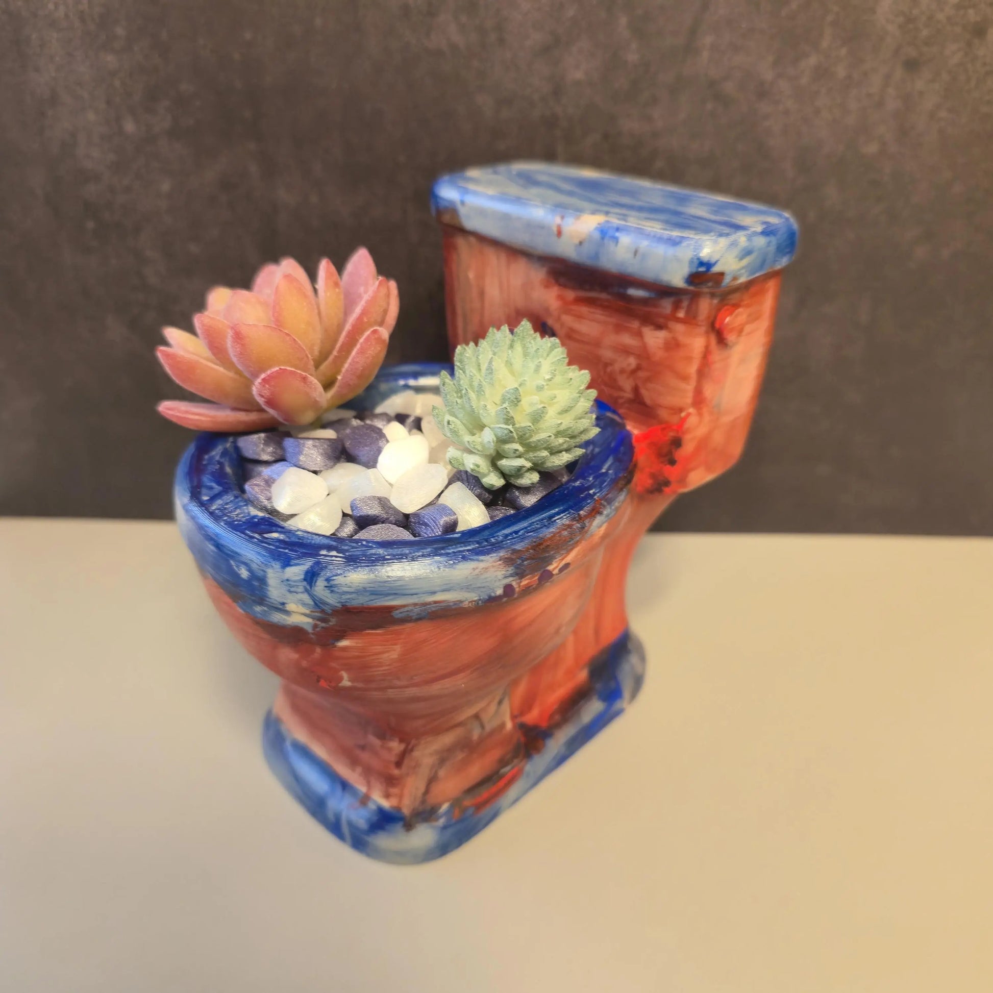 DIY Wood Toilet Planter Kit: 3D Printed Bathroom Succulent Pot CR3 Design Co