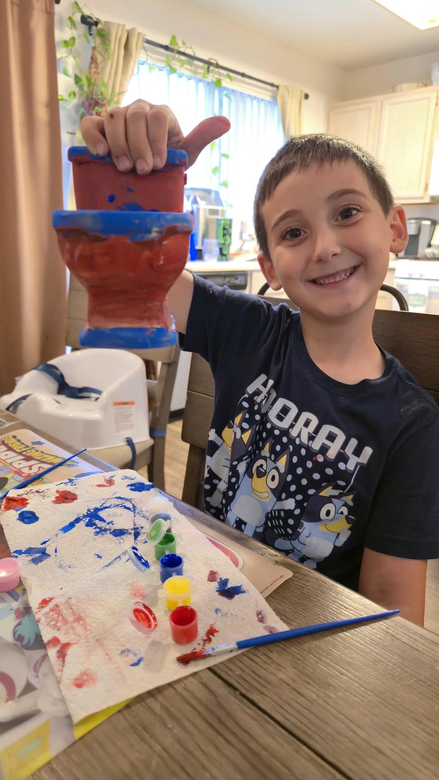 DIY Happy Worm Planter Kit: 3D Printed Sculpture, Paint-It-Yourself Pot, Unique Home Decor CR3 Design Co