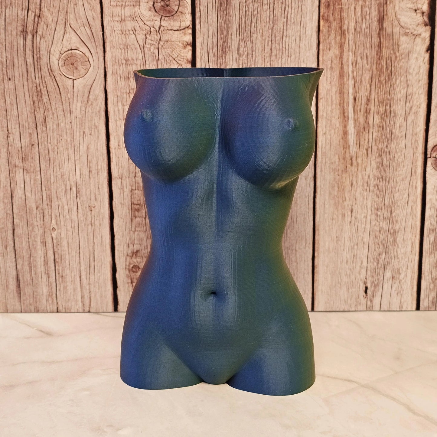 Neon Lava Goddess Vase: 3D Printed Torso Sculpture CR3 Design Co