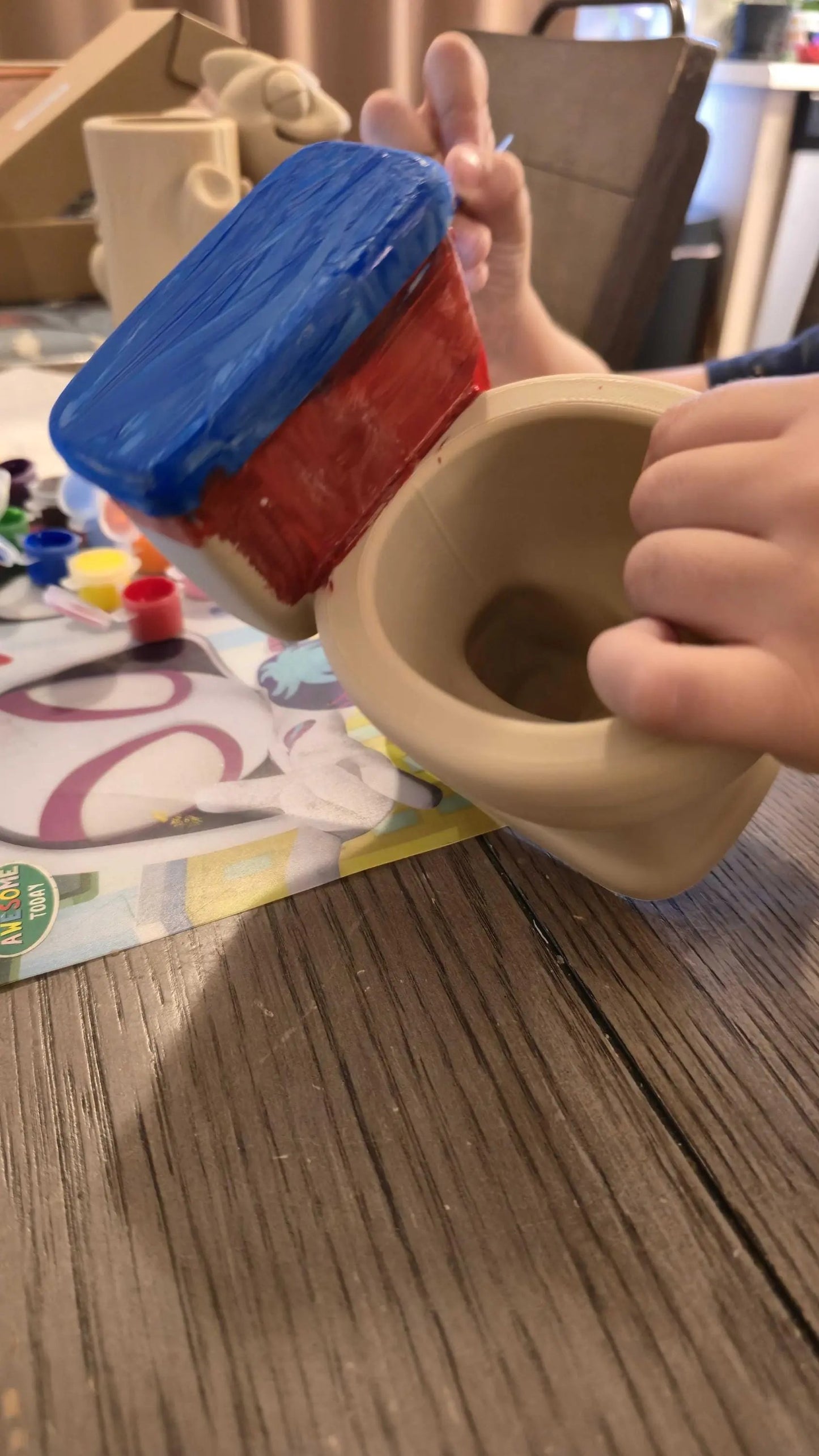 DIY Happy Worm Planter Kit: 3D Printed Sculpture, Paint-It-Yourself Pot, Unique Home Decor CR3 Design Co